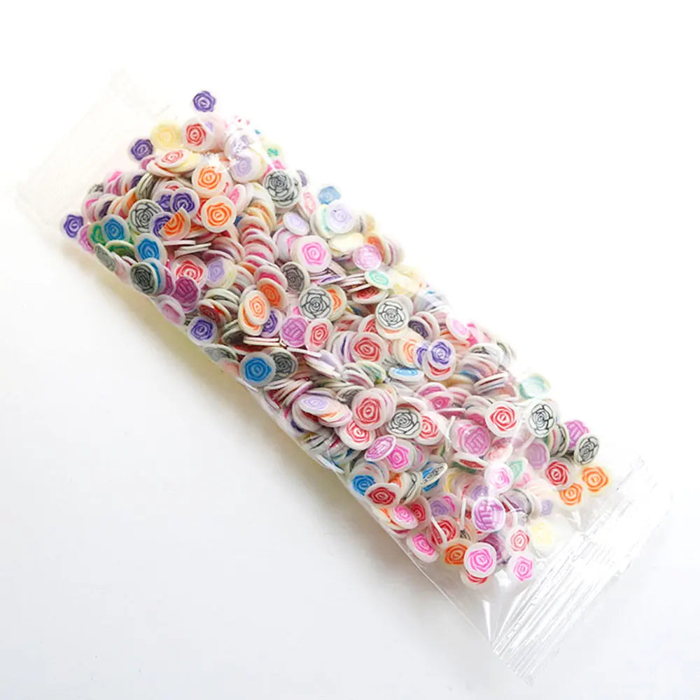 For Fun Mixed 3D Fruit Slices 1000pcs Soft Clay Slime Animal Flower Slice Resin Filler for Nail Art Epoxy Mold DIY Crafts Making