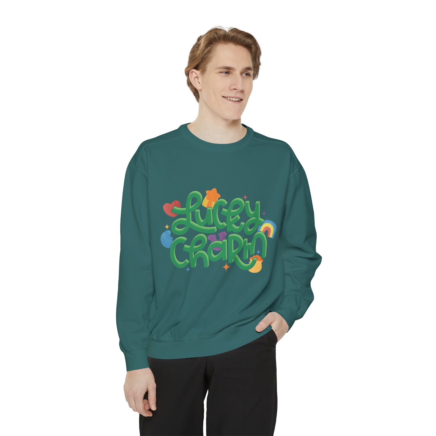 LUCKY CHARM Unisex Garment-Dyed Sweatshirt