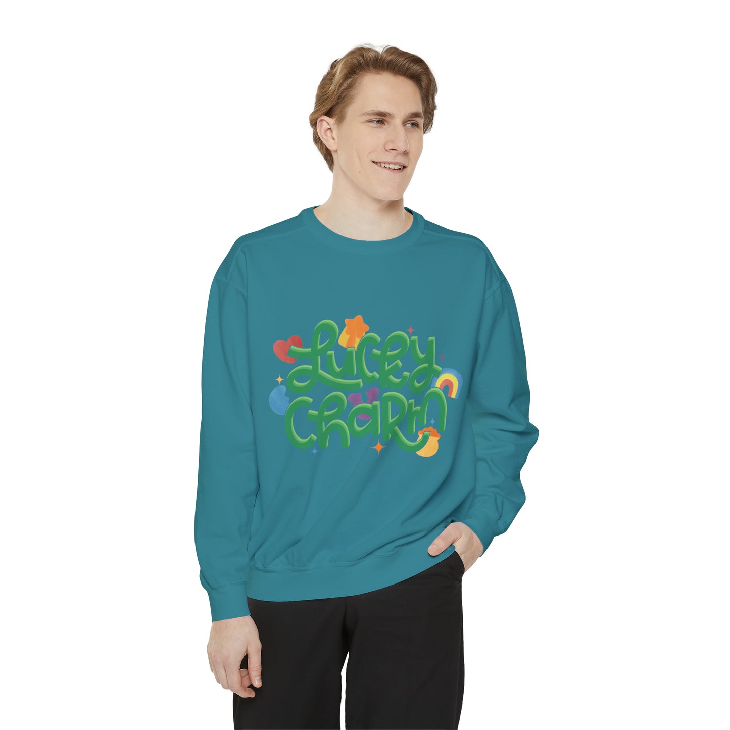 LUCKY CHARM Unisex Garment-Dyed Sweatshirt
