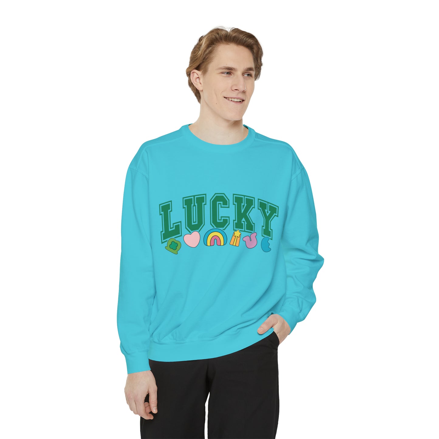 LUCKY Unisex Garment-Dyed Sweatshirt
