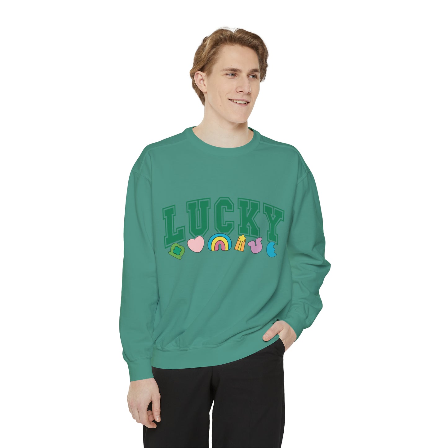 LUCKY Unisex Garment-Dyed Sweatshirt