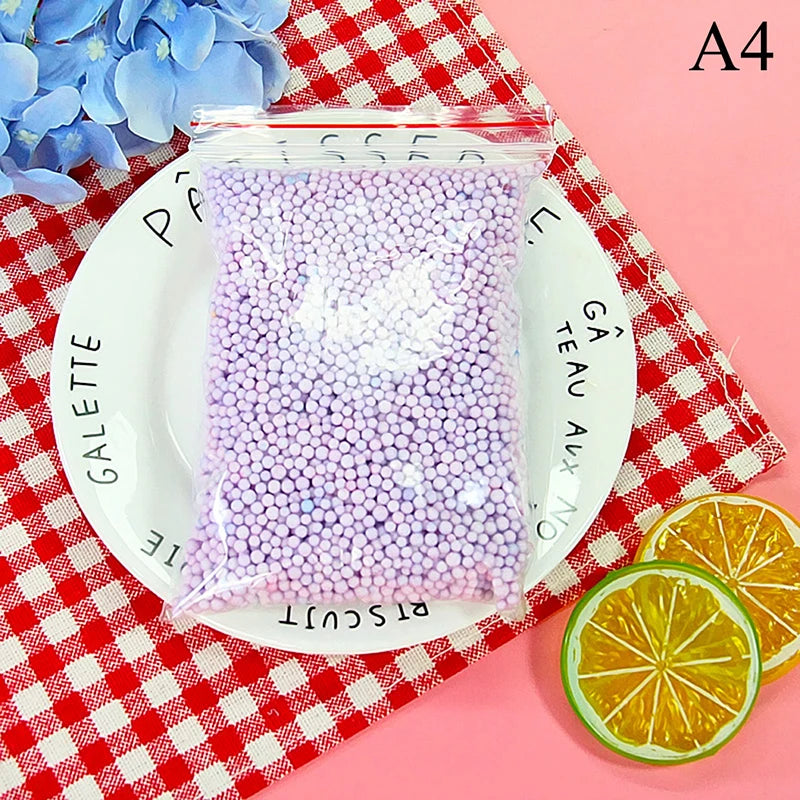 9Colors 3D Fluffy Foam Clay Slime DIY Soft Cotton Slime Ball Education Craft Toy Antistress Kids Toys for Children