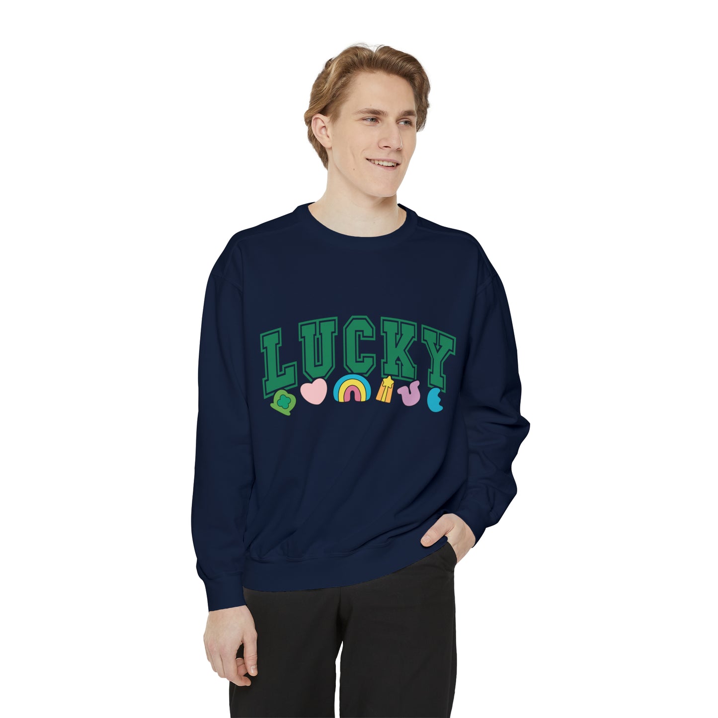 LUCKY Unisex Garment-Dyed Sweatshirt