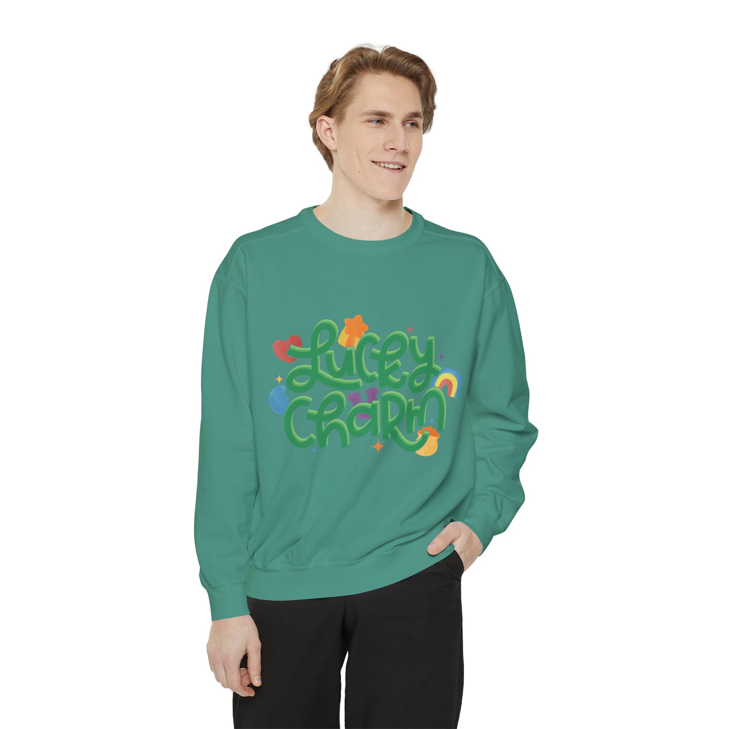 LUCKY CHARM Unisex Garment-Dyed Sweatshirt