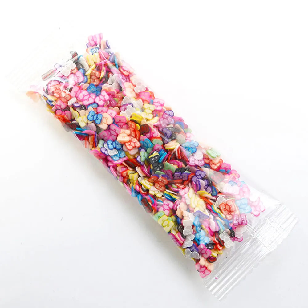 For Fun Mixed 3D Fruit Slices 1000pcs Soft Clay Slime Animal Flower Slice Resin Filler for Nail Art Epoxy Mold DIY Crafts Making