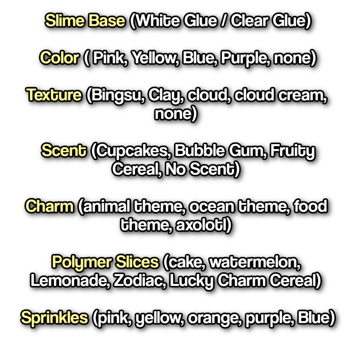 Slime Customizer: Request a Custom Slime By NJ