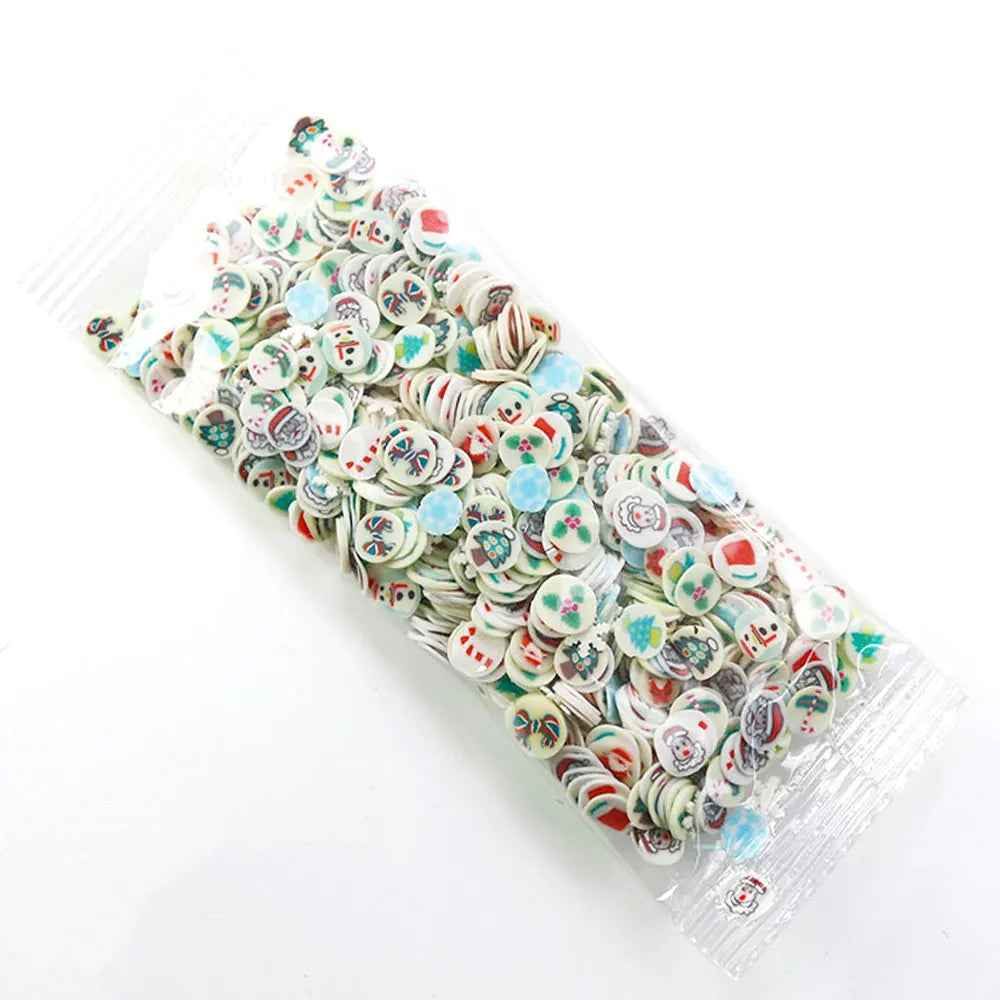 For Fun Mixed 3D Fruit Slices 1000pcs Soft Clay Slime Animal Flower Slice Resin Filler for Nail Art Epoxy Mold DIY Crafts Making