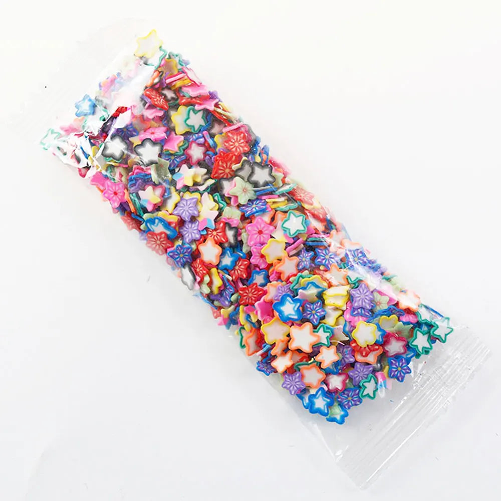 For Fun Mixed 3D Fruit Slices 1000pcs Soft Clay Slime Animal Flower Slice Resin Filler for Nail Art Epoxy Mold DIY Crafts Making
