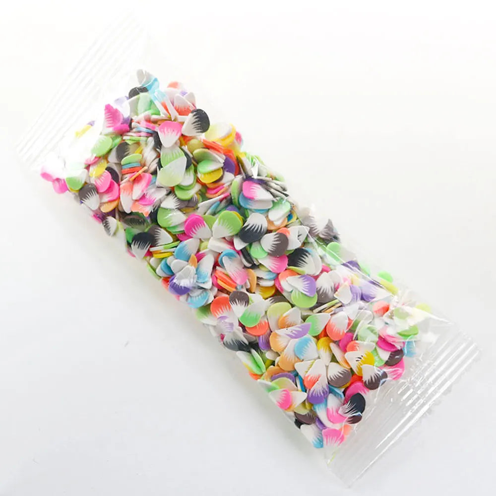 For Fun Mixed 3D Fruit Slices 1000pcs Soft Clay Slime Animal Flower Slice Resin Filler for Nail Art Epoxy Mold DIY Crafts Making