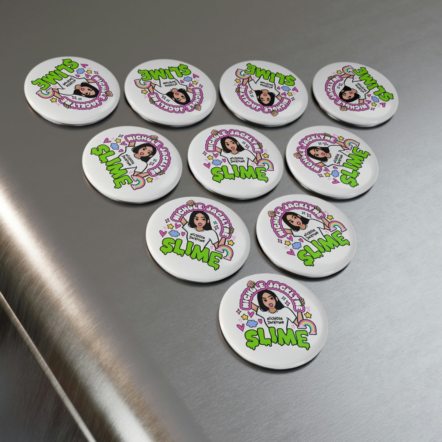 Nichole Jacklyne™ Slime Button Magnet, Round (1 & 10 pcs)